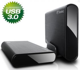 Fantec DB-ALU3 3.5 Zoll SATA Festplattengehäuse mit USB 3.0 