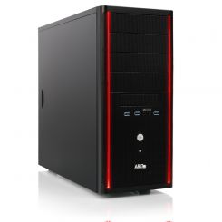 ARLT A-3608 Midi-Tower Schwarz/Rot - B-Ware 