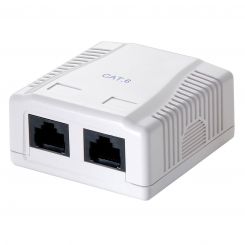 2-Port CAT.6 Netzwerk Aufputzdose 