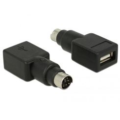 Delock Adapter PS/2 Stecker > USB Typ-A Buchse 