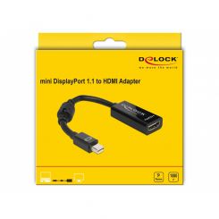 Delock Adapter mini DisplayPort 1.1 Stecker > HDMI Buchse Passiv 