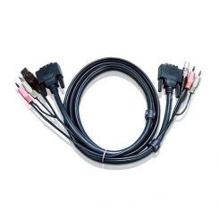 USB DVI-D Dual Link KVM Kabel 5m 
