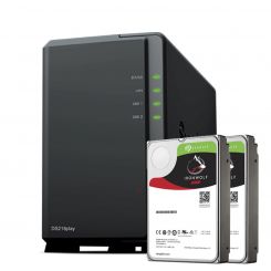 2-Bay Synology DiskStation DS218play NAS + 2x 4TB NAS HDD 