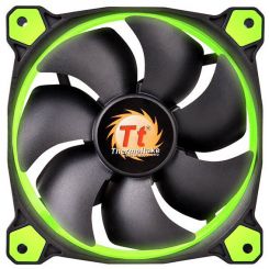 140mm Thermaltake Riing 14 Gehäuselüfter mit LED Beleuchtung Grün 