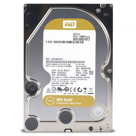 6000GB WD Gold WD6003FRYZ - 3,5" Serial ATA-600 HDD 
