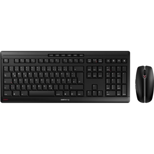 Cherry Stream Desktop Recharge Tastatur & Maus Schwarz Kabellos 