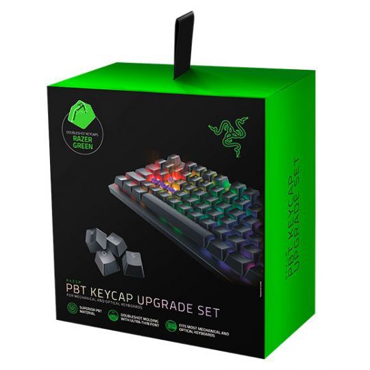 Razer PBT Double Shot Keycap Upgrade Set - Razer Grün 