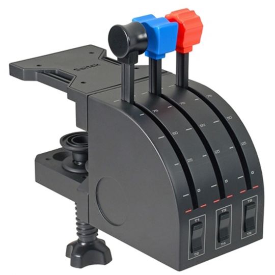 Logitech Saitek Pro Flight Throttle Quadrant - Professionelle Simulations-Achsenschalthebel 