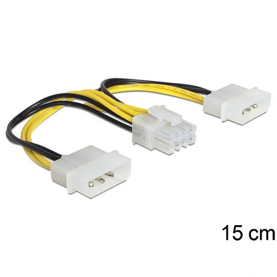 2x 5,25 Molex auf 1x 8-Pin Mainboard 