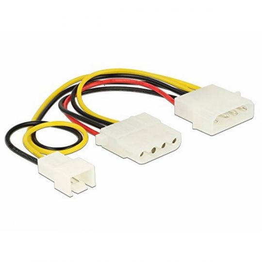 4-Pin Molex auf 4-Pin Buchse + 3-Pin Stecker (Lüfter) 
