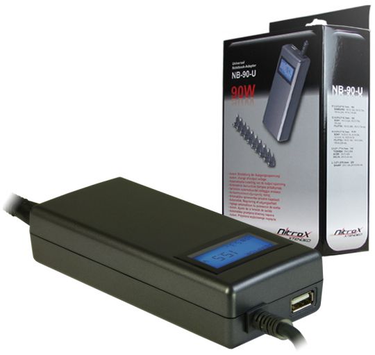90W Universal Notebook Netzteil mit LED Display 