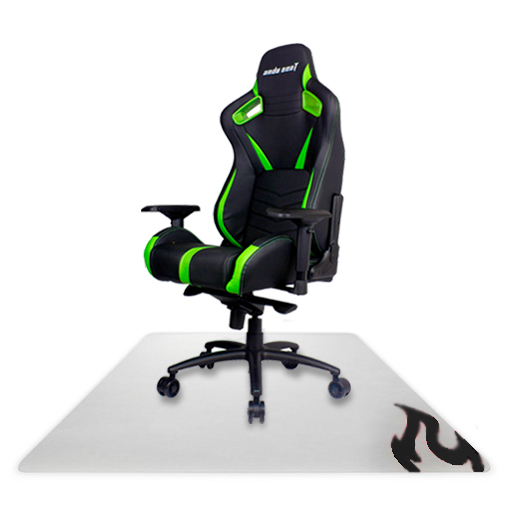 Jubiläumsbundle Anda Seat Gaming Stuhl Schwarz/Grün + Bodenschutzmatte 