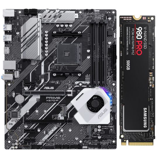 Bundle - ASUS Prime X570-P + Samsung 980 Pro 500GB 