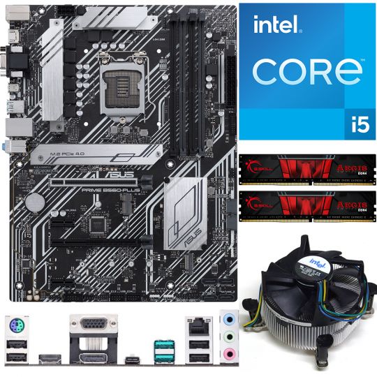 Aufrüstkit Intel i5-11400 (6x 2,6GHz) + 16GB RAM + ASUS Prime B560 Plus Mainboard 