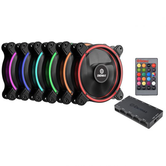 120mm Enermax T.B.RGB 6er-Pack Gehäuselüfter 