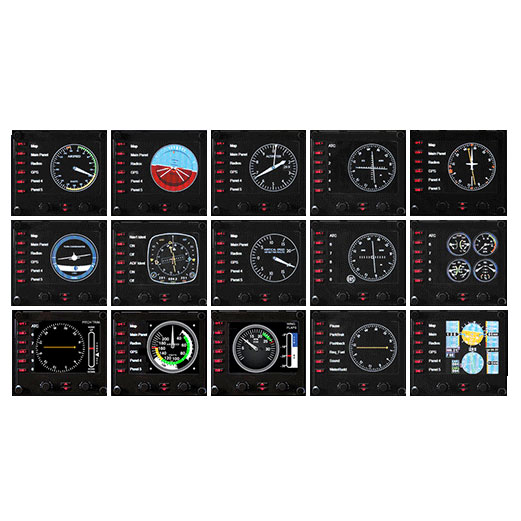 Logitech Saitek Flight Instrument Panel - Professionelle Steuerungseinheit mit LCD Display 