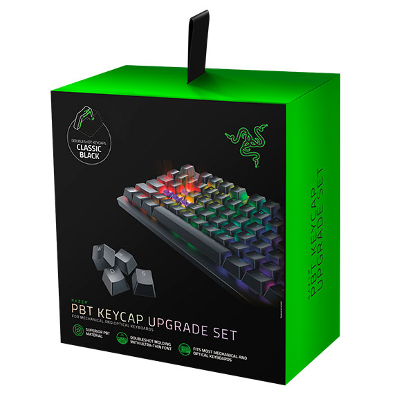 Razer PBT Double Shot Keycap Upgrade Set - Schwarz 