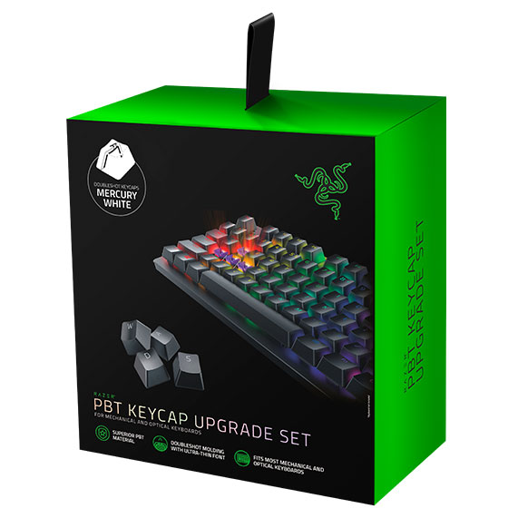 Razer PBT Double Shot Keycap Upgrade Set - Mercury Weiß 