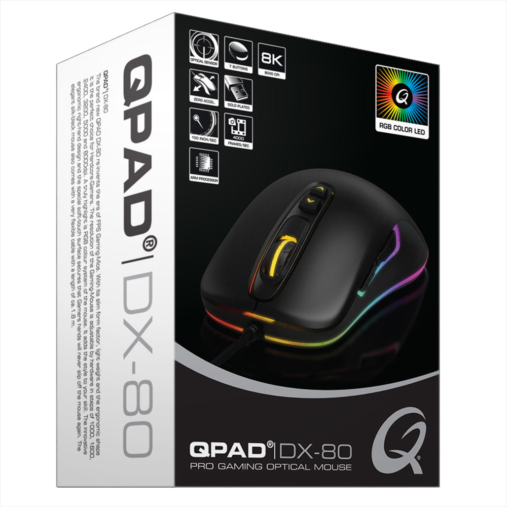 QPad DX-80 - Gaming Maus 