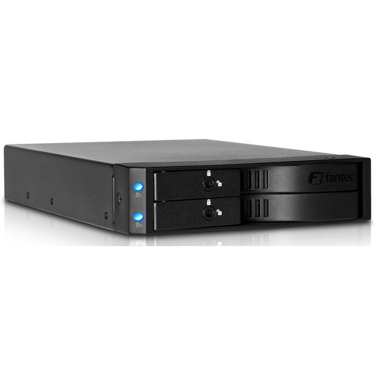 Fantec MR-25D 2x 2,5 Zoll Hot-Plug Wechselrahmen - B-Ware 