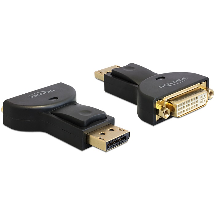 Delock Adapter Displayport 1.1 Stecker > DVI Buchse schwarz 