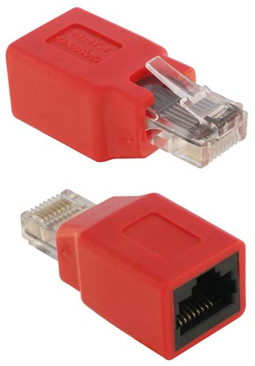 RJ45 Crossover Adapter Stecker - Buchse 