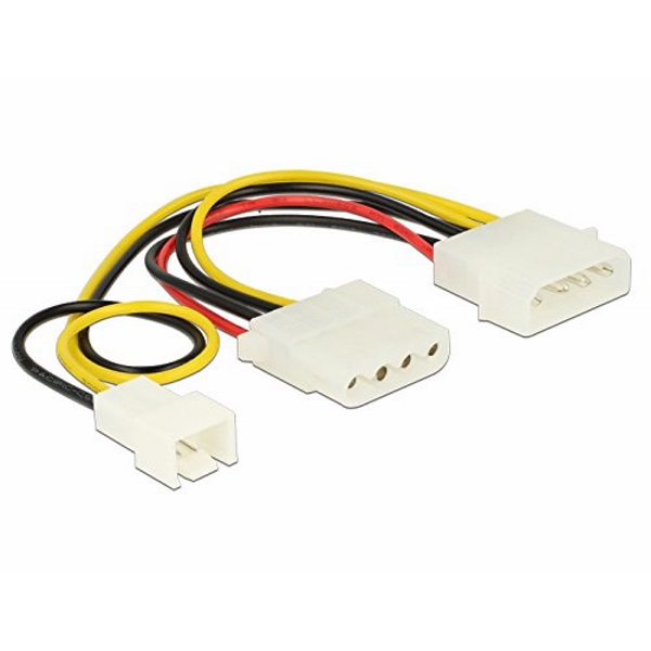 4-Pin Molex auf 4-Pin Buchse + 3-Pin Stecker (Lüfter) 