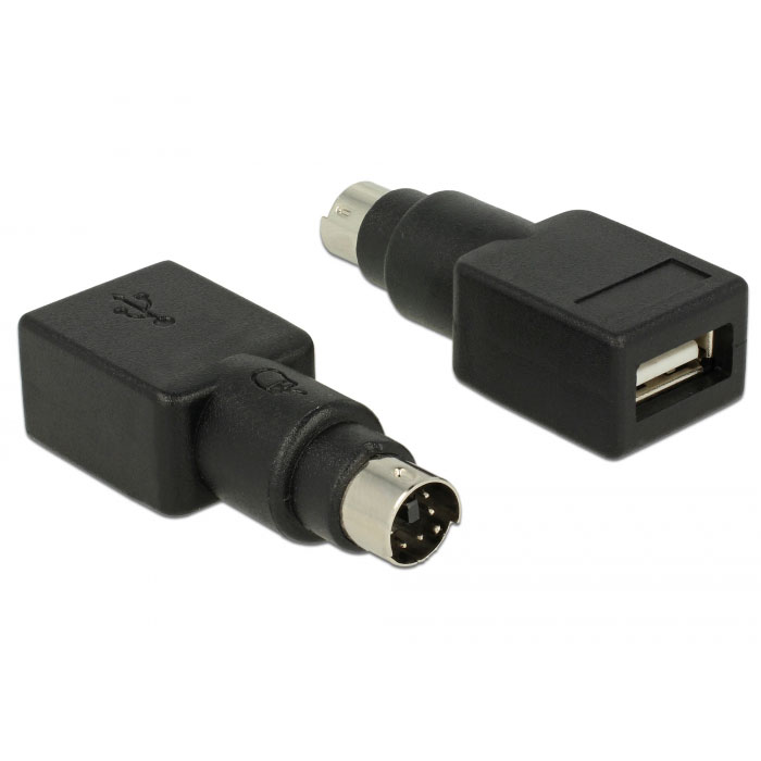 Delock Adapter PS/2 Stecker > USB Typ-A Buchse 