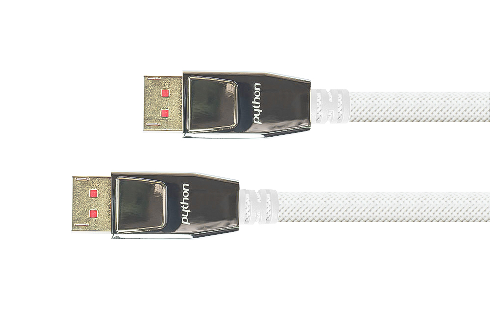 1m Displayport 1.4 Kabel 8K UHD-2 @ 60Hz Python Weiß 