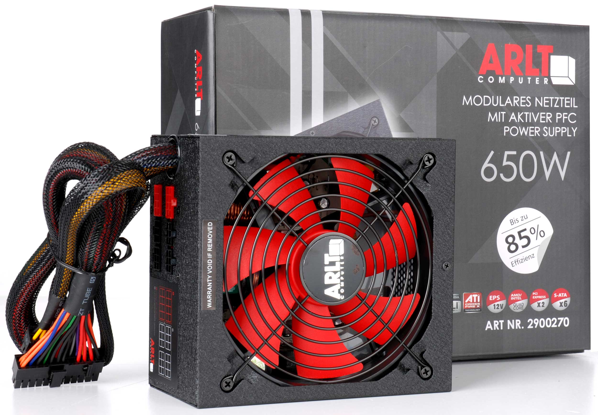 650W ARLT Efficiency ATX Netzteil teilmodular 
