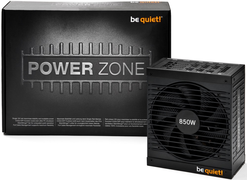 850W be quiet! Power Zone 850W - 80 Plus Bronze, vollmodular - B-Ware 