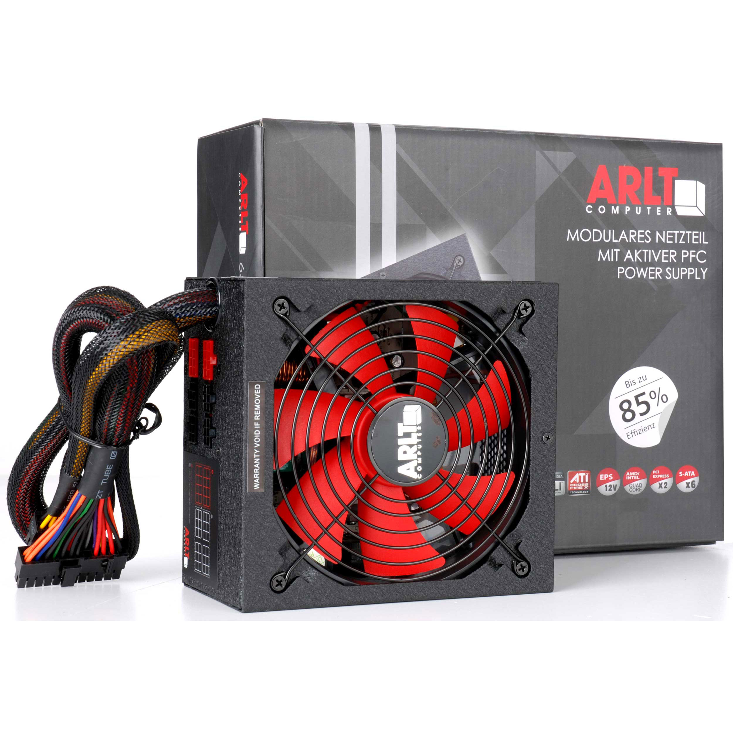 600W ARLT Efficiency ATX Netzteil teilmodular 
