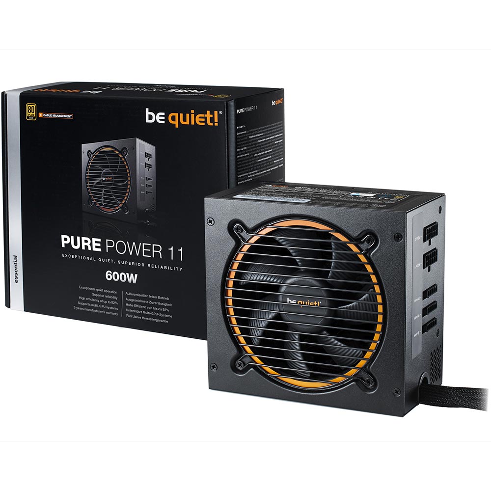 600W be quiet! Pure Power 11 - 80 Plus Gold teilmodular 