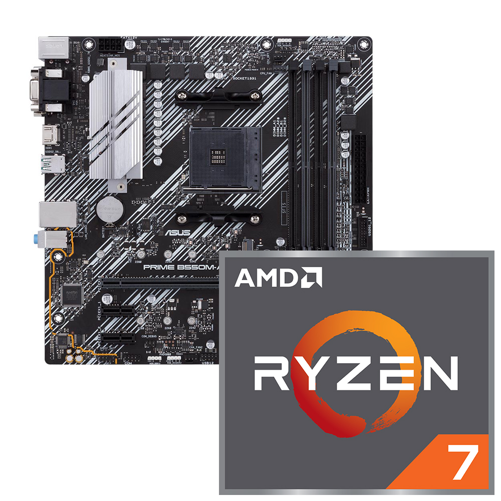 Aufrüstkit AMD Ryzen 7 5800X + ASUS Prime B550M-A Mainboard 
