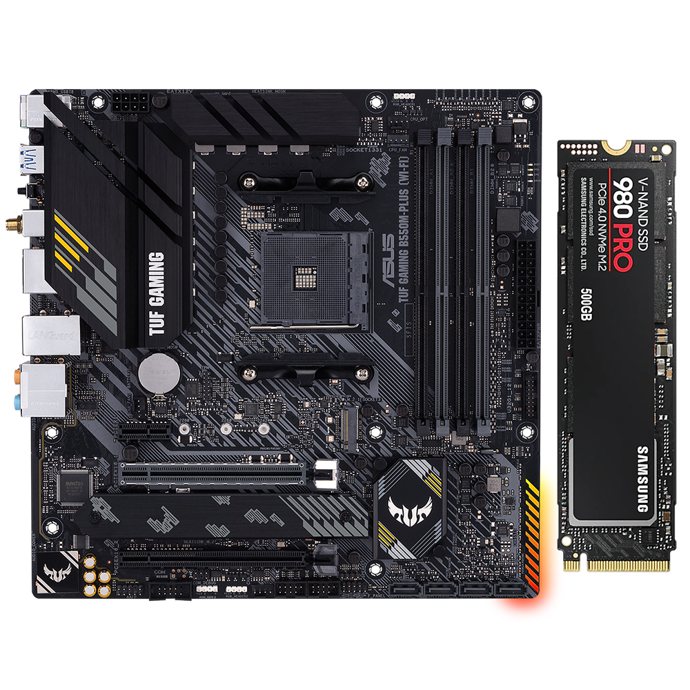 Bundle - ASUS TUF GAMING B550M-PLUS (WiFi) + Samsung 980 Pro 500GB 