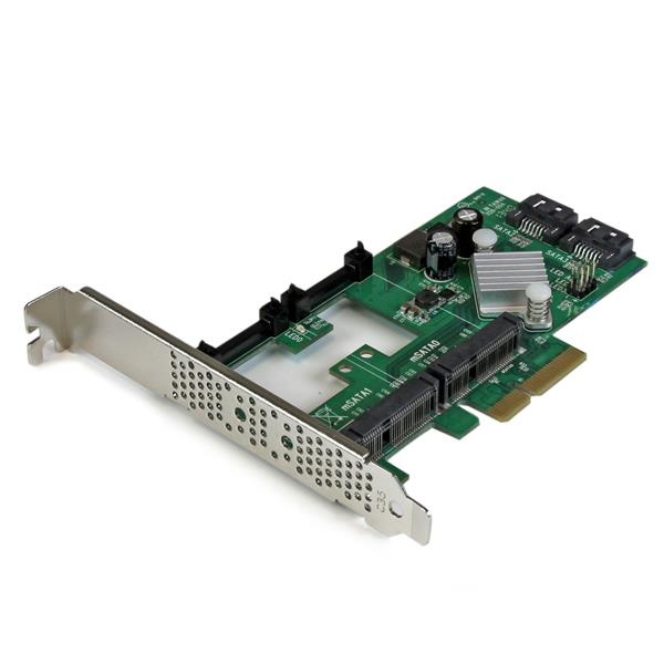 StarTech 2 Port PCI Express 2.0 SATA III 6Gb/s Raid Controller Karte mit 2 mSATA 