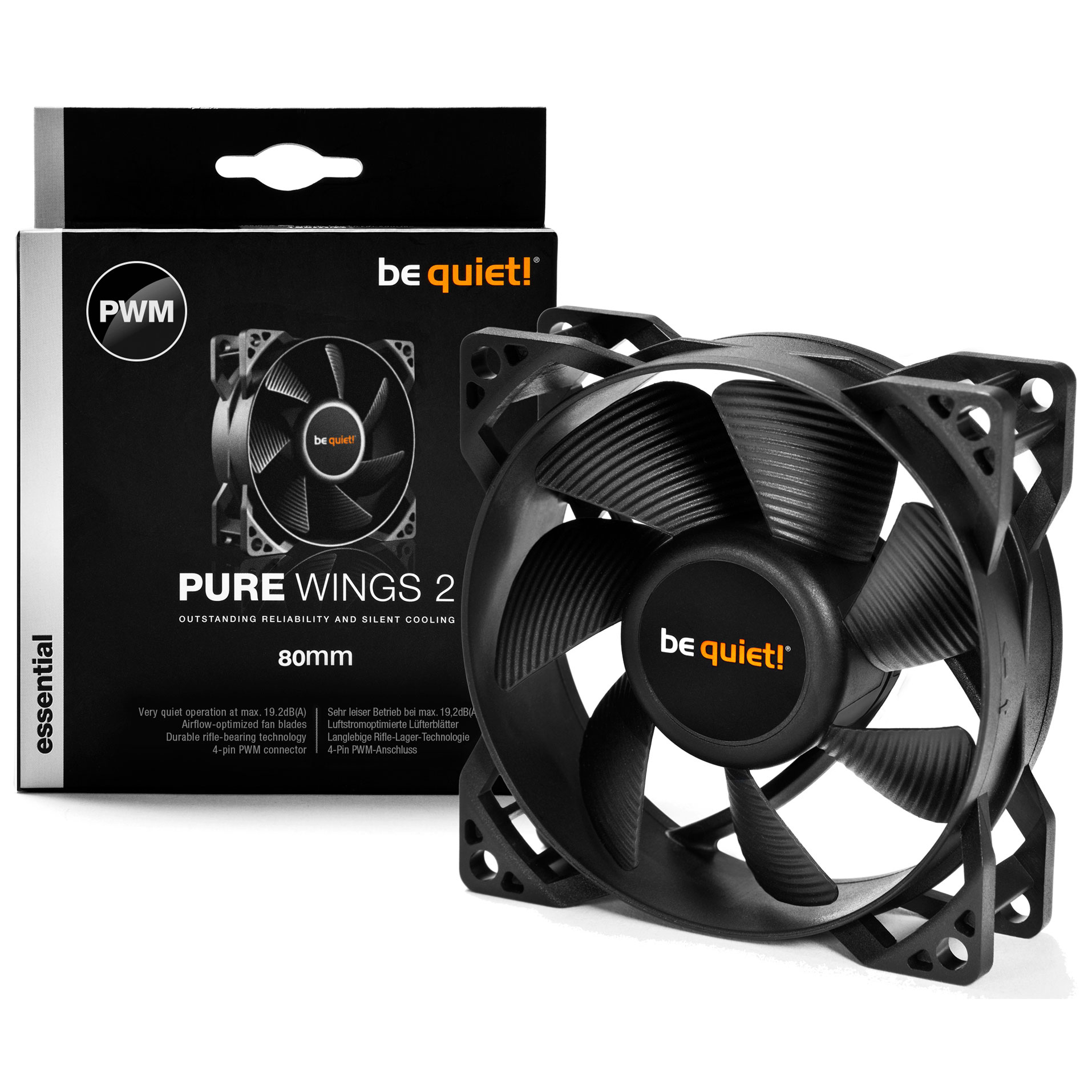 80mm be quiet! Pure Wings 2 PWM Gehäuselüfter 