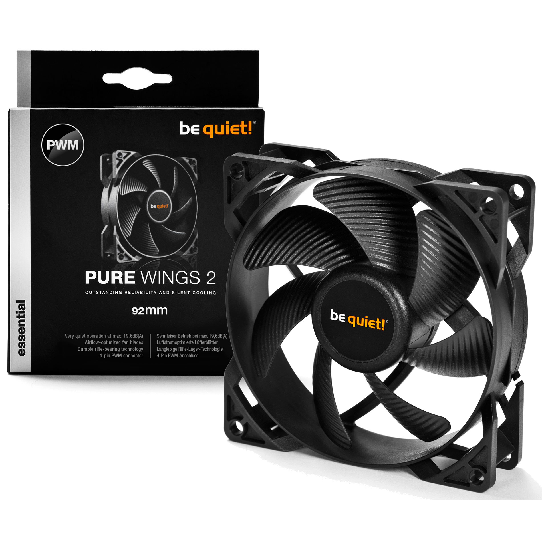92mm be quiet! Pure Wings 2 PWM Gehäuselüfter 