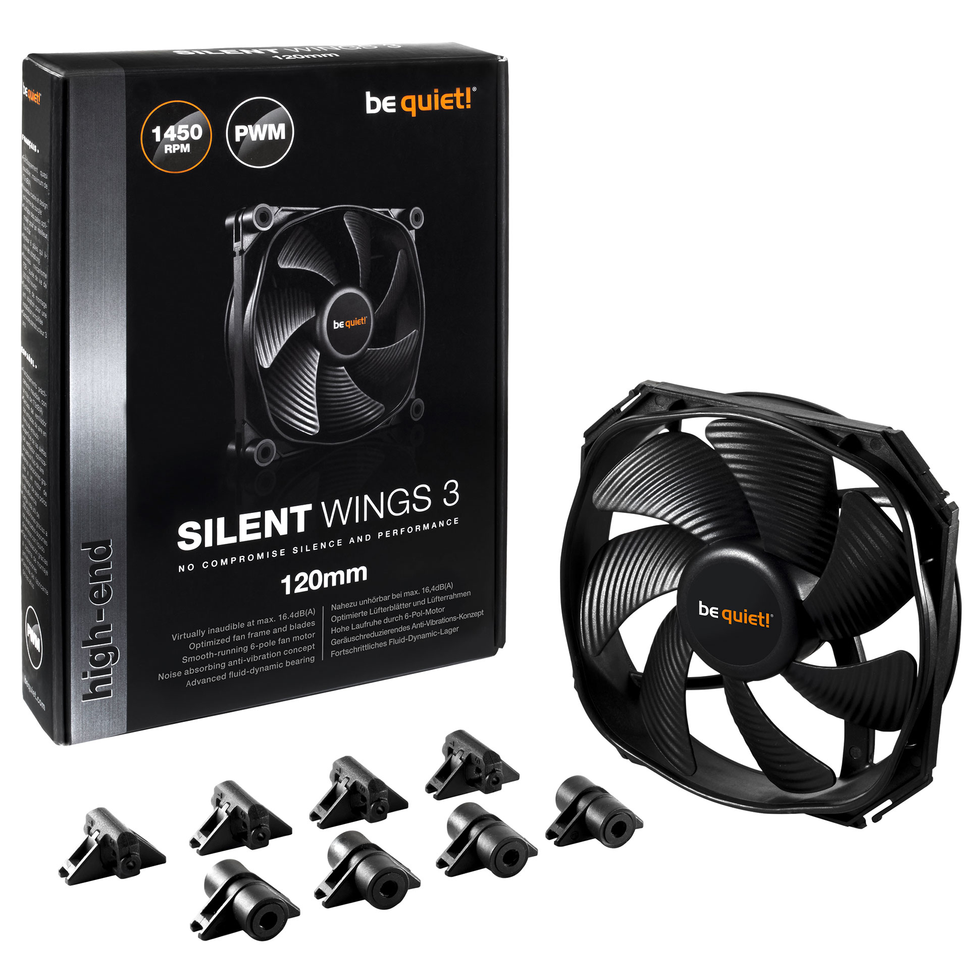 120mm be quiet! Silent Wings 3 PWM Gehäuselüfter 