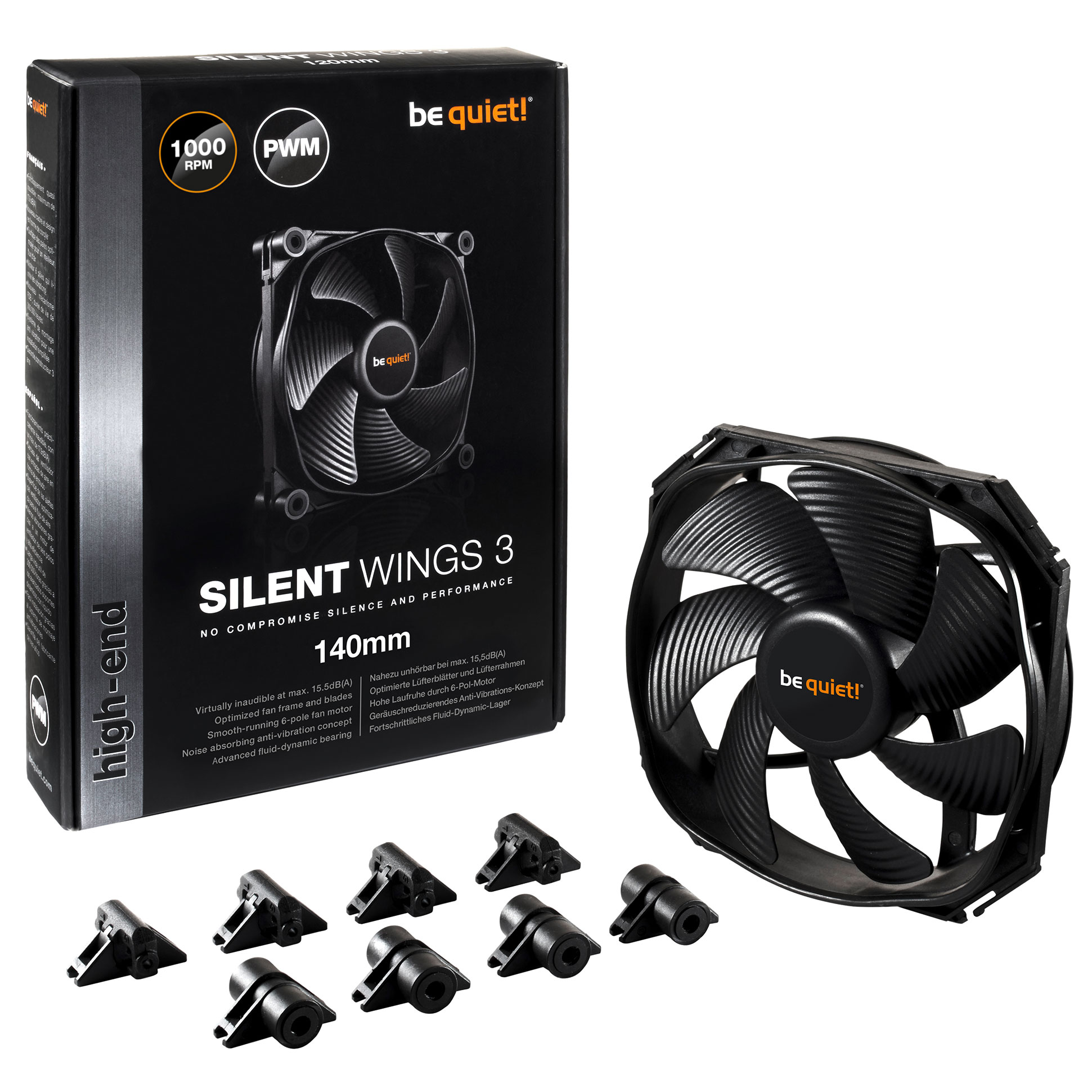 140mm be quiet! Silent Wings 3 PWM Gehäuselüfter 