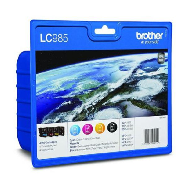 Brother LC985 Tintenpatrone Schwarz, Gelb, Cyan, Magenta 