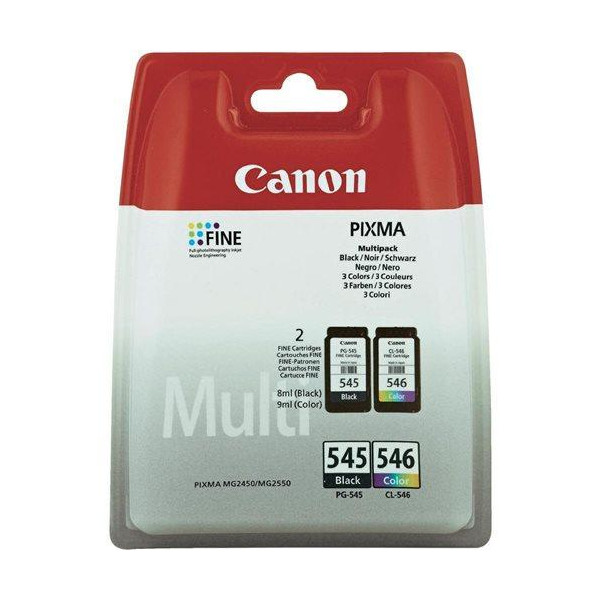 Canon PG-545/CL-546 Tintenpatrone Schwarz, Gelb, Cyan, Magenta 