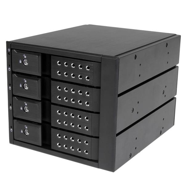 Startech 4-fach 3,5" trägerloser SATA Festplatten Aluminium Wechselrahmen / Backplane 