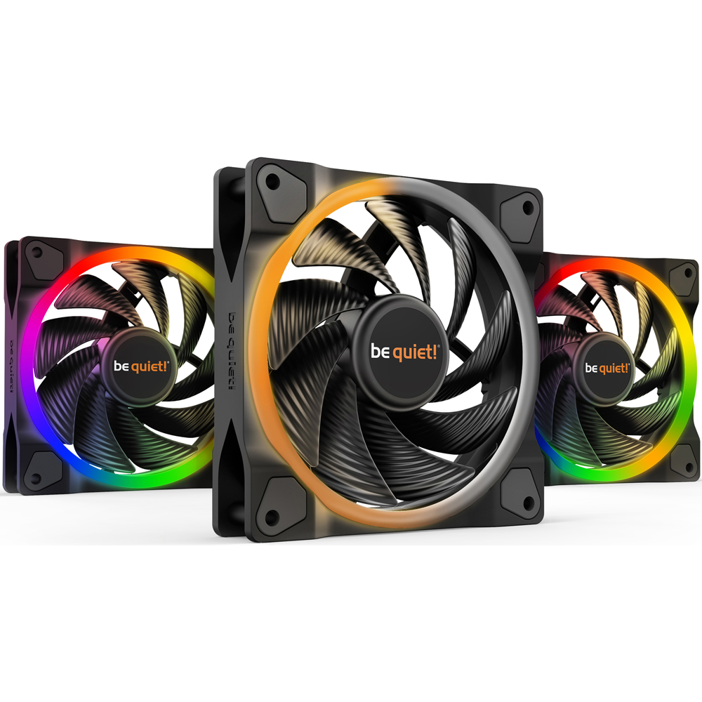 120mm be quiet! Light Wings RGB High-Speed 3er Pack Gehäuselüfter 