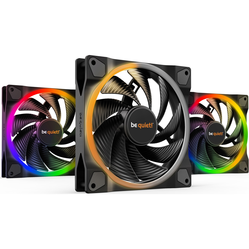 140mm be quiet! Light Wings RGB High-Speed 3er Pack Gehäuselüfter 