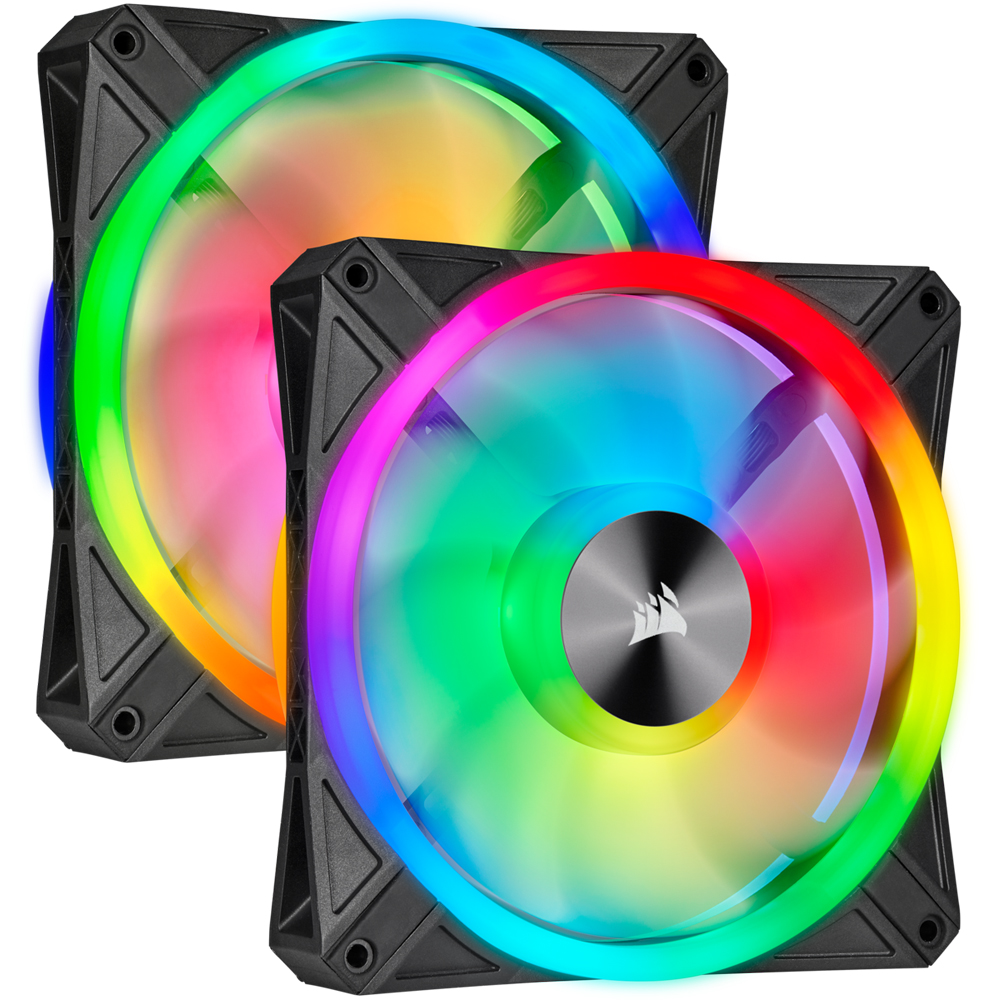140mm Corsair iCUE QL140 RGB PWM Dual Fan Kit Gehäuselüfter 